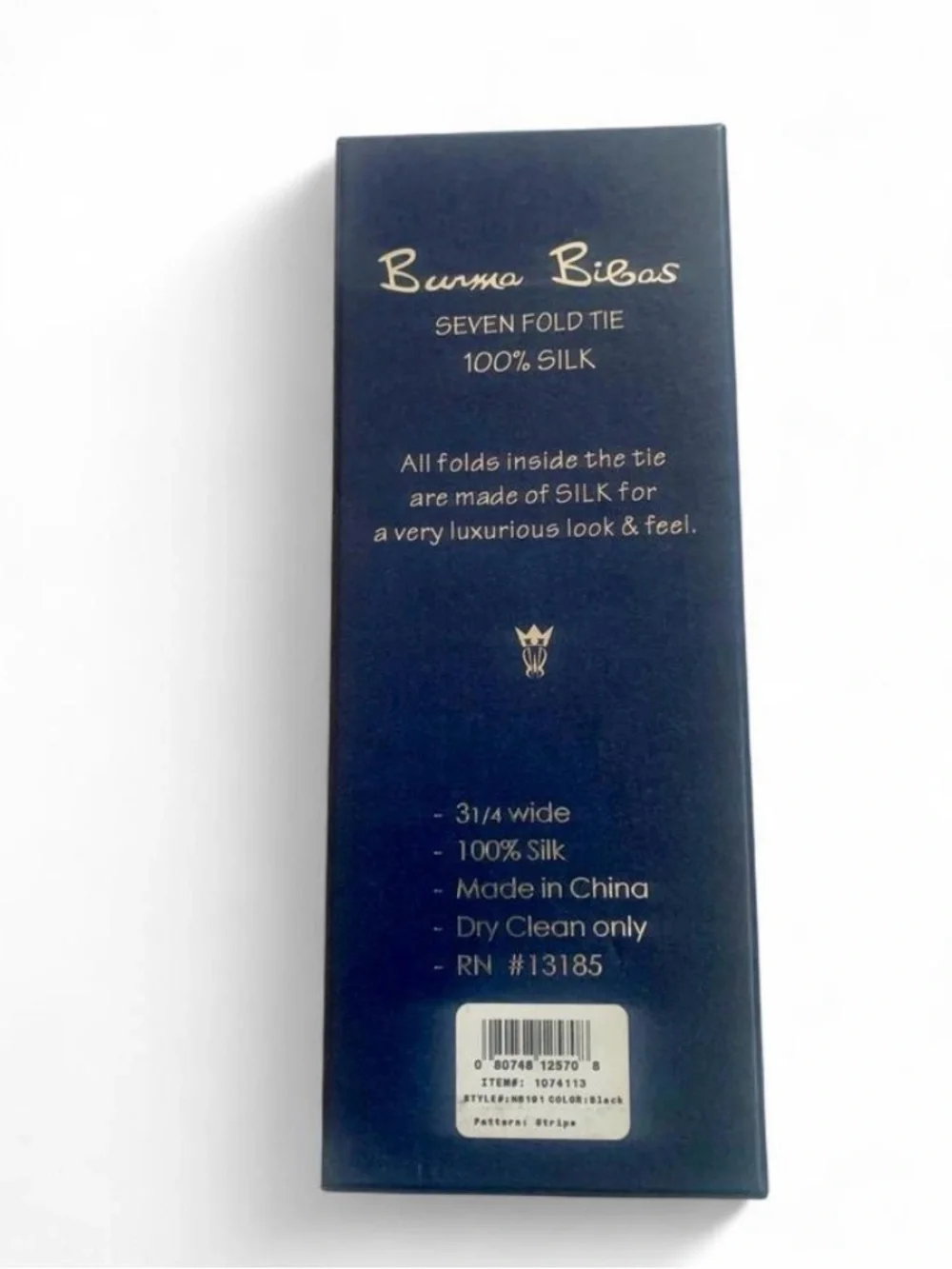 Burma Bibas Black and Silver Striped Silk Tie formal necktie granpacore gift